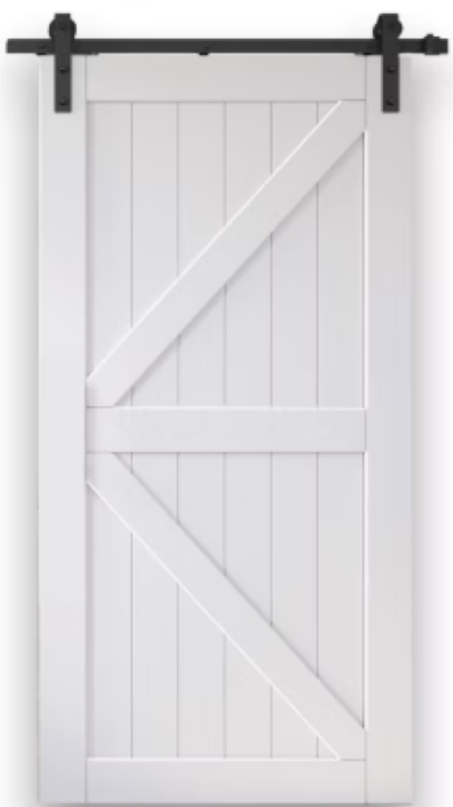 Door Swartland Barn White K Plank Internal